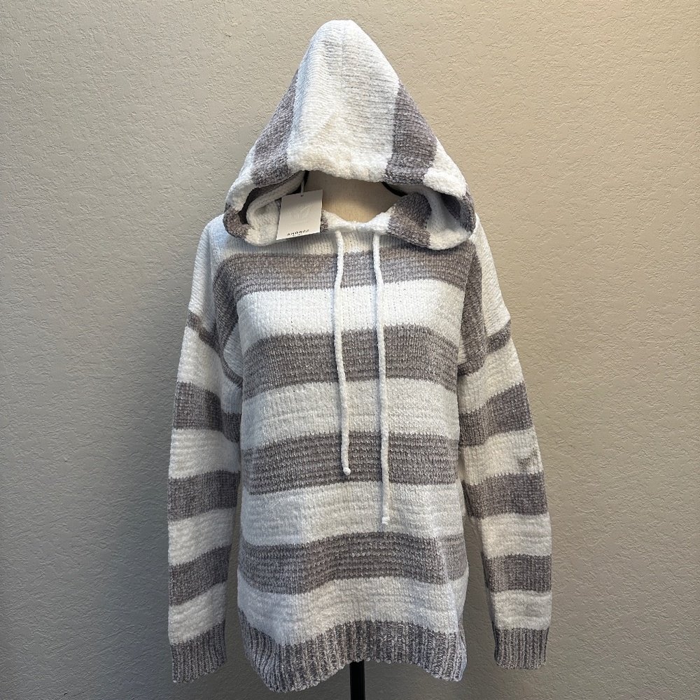 ANDRÉE By Unit Soft Stripe Hooded Pullover